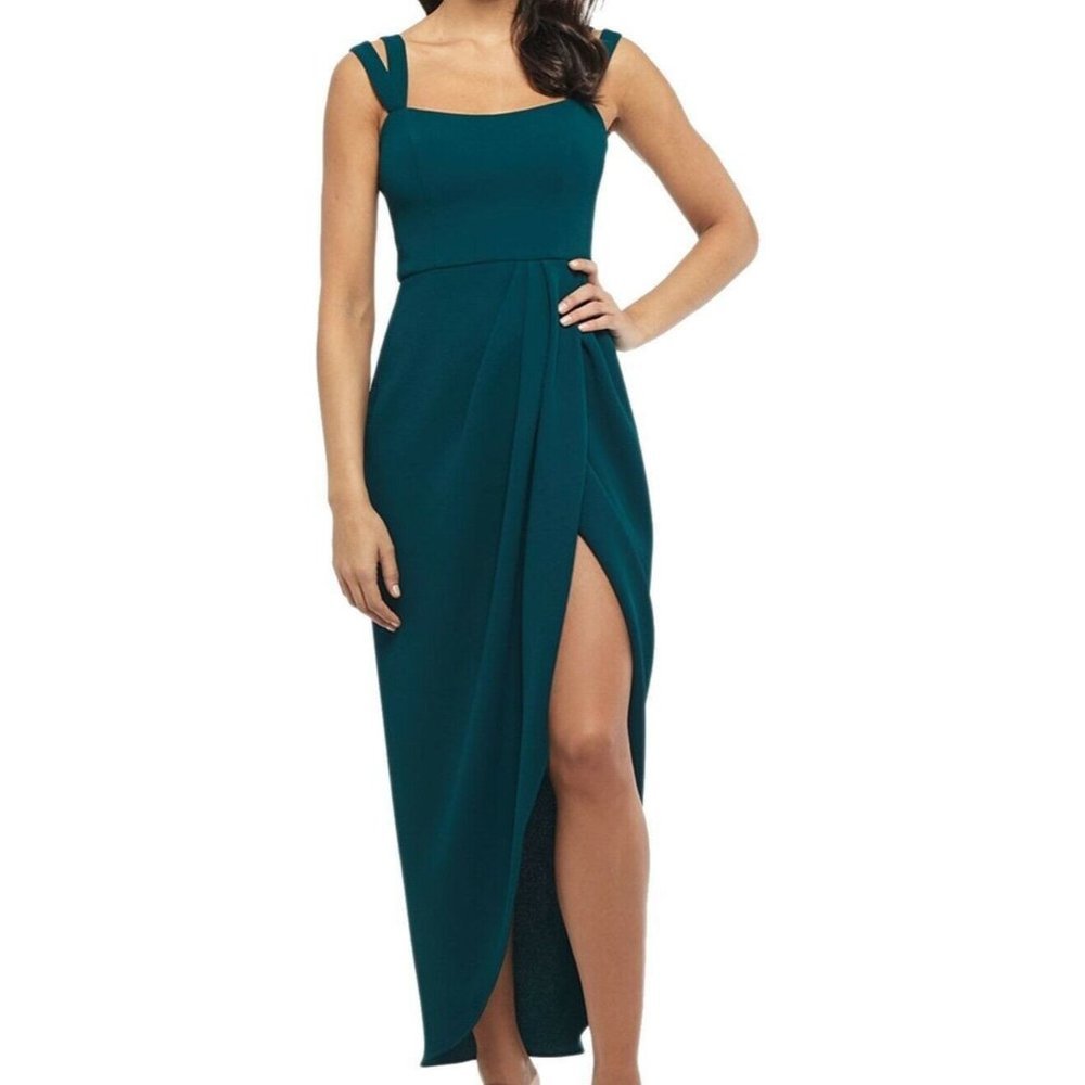 Xscape | Dresses | Xscape Double Strap Tulip Hem Crepe Gown Dress Teal Blue Green 6 New | Poshmark Xscape | Dresses | Xscape Double Strap Tulip Hem Crepe Gown Dress Teal Blue Green 6 New | Poshmark